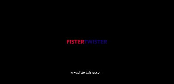  Fistertwister - Monster sized dildo prepares for fist fuck